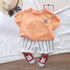 Children's Summer Dress Short Sleeve Set