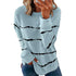 Loose Joker Striped Long Sleeve Sweatshirt