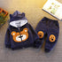 Boys winter velvet suit two-piece set