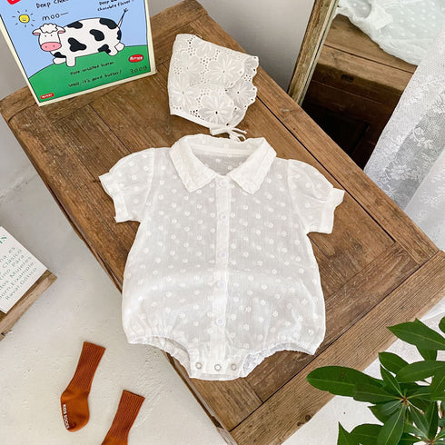 Small lapel lace fart Haha jumpsuit climbing suit