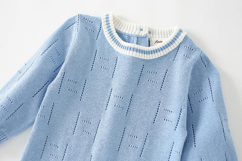 Autumn Knit Jumpsuit with Hat