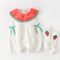 Summer Cute Watermelon Collar Cool Sleeveless Fart BODYSUIT