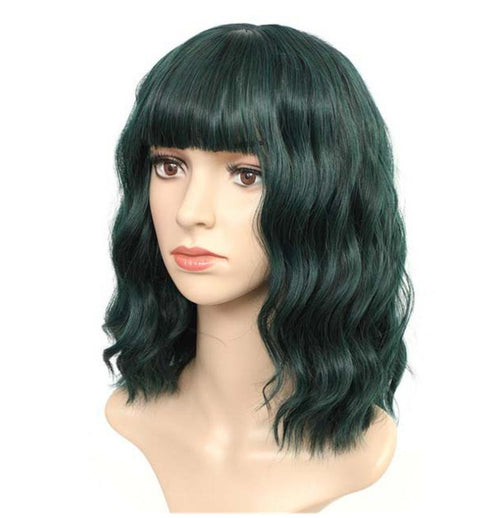 Ladies short curly hair multicolor chemical fiber wig headgear
