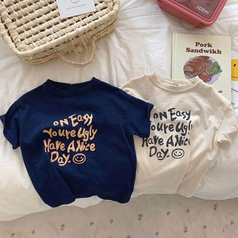 Simple English Font Short Sleeve T-shirt