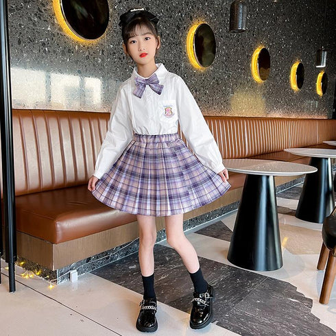 Spring Embroidered Shirt Set