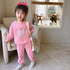 Girls' Spring And Autumn Love Sequin Comfortable Simple Suit