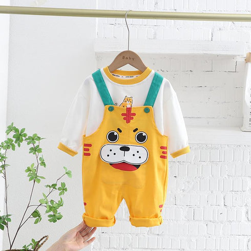 Spring and Autumn Boys Pants Two-Piece Set