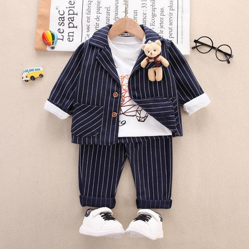 LAPEL SUIT Three Piece Performance Runway Suit Long Sleeve Suit