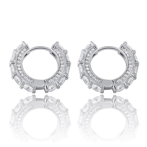 Ring Earrings Zircon Hip Hop Earrings