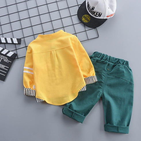 Boys spring and autumn suit two-piece set