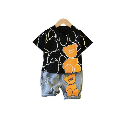 Summer children's suit short sleeve two-piece set