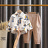 Boys autumn shirt children's clothing thin two-piece set