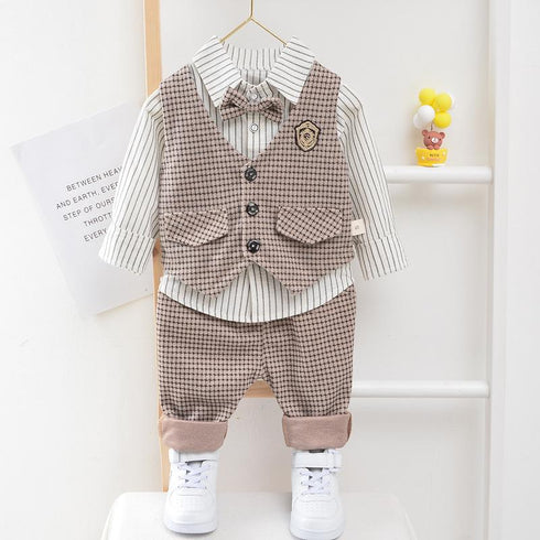 Boy's Spring and Autumn Dress Set of Three