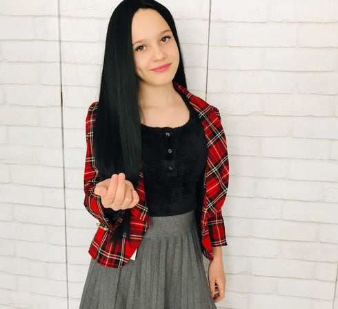 Ladies Long Straight Hair Wig Headgear