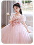 Girl's Embroidered Sequin Princess Dress Summer Girl's Flower Girl Wedding Dress