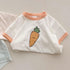Refreshing Fruit Short Sleeve T-shirt Summer Carrot Loose Thin Cotton Soft Short Sleeve