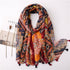 Small Fresh Cotton and Hemp Scarf Bohemian Printed Scarf