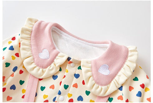 Net Red Baby Autumn Clothes Female Baby Out Clothes Newborn Jumpsuit Spring And Autumn Suit 100 Days One Year Old Climbing Clothes