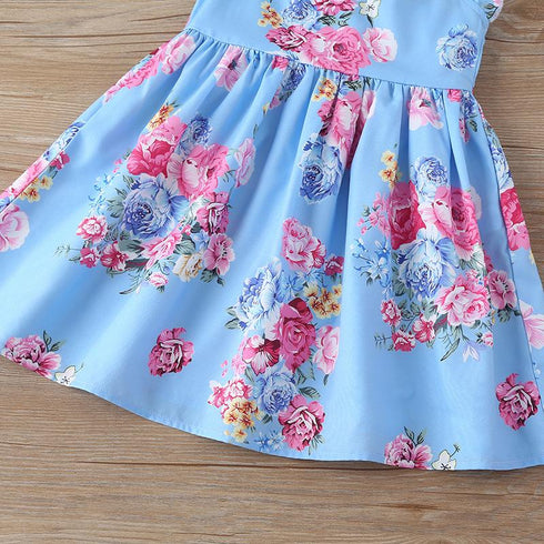 Summer Girl's Simple Floral Dress