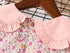 Summer New Girls Dress Short Sleeve Floral Lapel Children's Dress