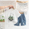 Handsome Round Neck Short Sleeve Suit With Zipper Bag Denim Shorts Two-piece Set