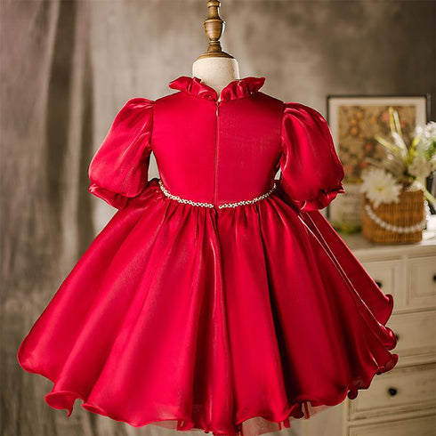 Red Baby's Birthday Princess Dress New Year's Christmas Dress