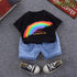 Summer children's short sleeve T-shirt jeans two-piece set