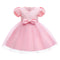 Children's Bubble Sleeve Mesh Dress Skirt