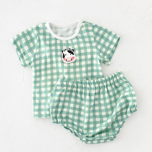 Baby cute cartoon T-shirt bag fart pants cool suit