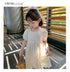 Girls Dress Summer Dress New Girls Cotton Dress Embroidered Hollow Princess Dress