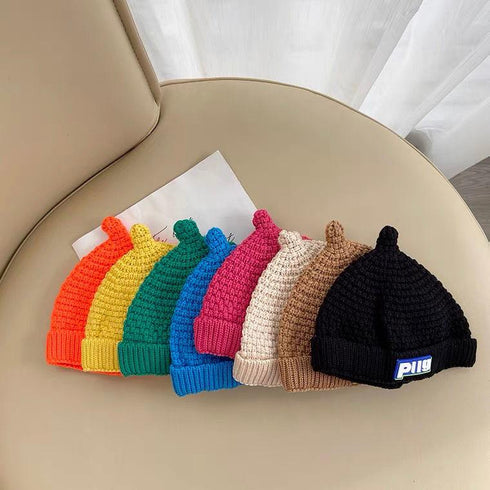 Baby wool hat winter knitted Joker baby hat 18.1-19.6 inches