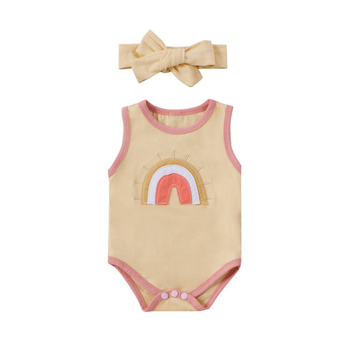 Girl's Newborn Jumpsuit+Bowknow