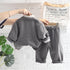Spring and autumn boys casual long sleeve three-piece set