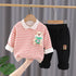 Winter children's velvet sweater suit