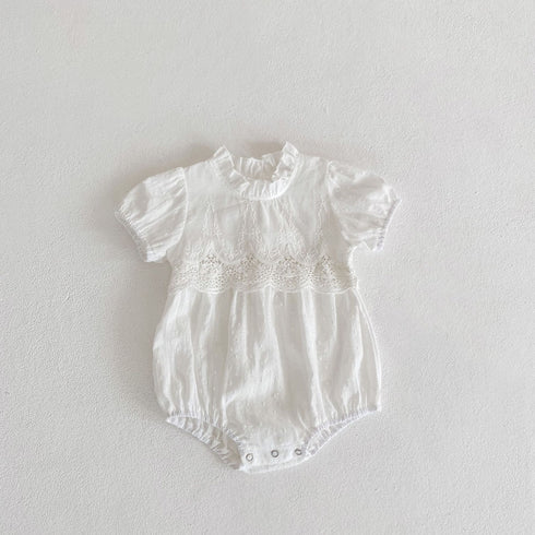 Lace cotton short sleeve ha jumpsuit triangle climbing suit