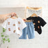Round neck little tiger suit children's short sleeved clothes
