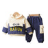 Autumn and winter children's hooded two-piece set