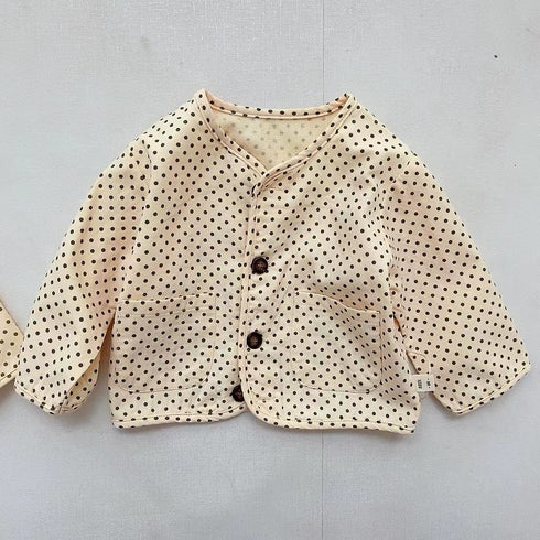 Polka Dot Cardigan Coat Baby's Top