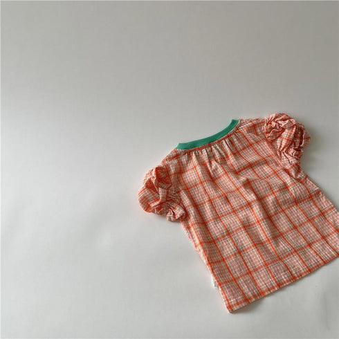 Summer Color Block Check T-shirt