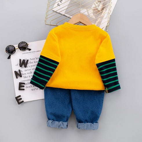 Boys spring and autumn suit two-piece set