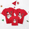 Christmas parent-child family clothing cartoon Christmas snowman printed short sleeve t-shirt