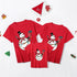 Christmas parent-child family clothing cartoon Christmas snowman printed short sleeve t-shirt