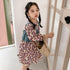 Spring And Autumn Girls Floral Vest Two-Piece Dress