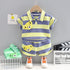 Baby Summer Short Sleeve Suit Half Sleeve Striped Bear Suit