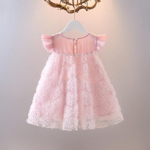 Summer New Baby Girl Bow Gauze Dress Girl Cute Princess Dress