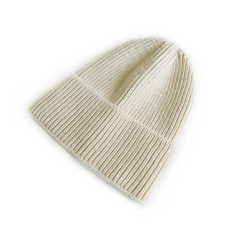 Monochrome casual knit flanged wool hat 15.74-18.89 inches