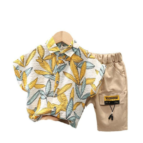 Children's wear short sleeve shorts summer two-piece set