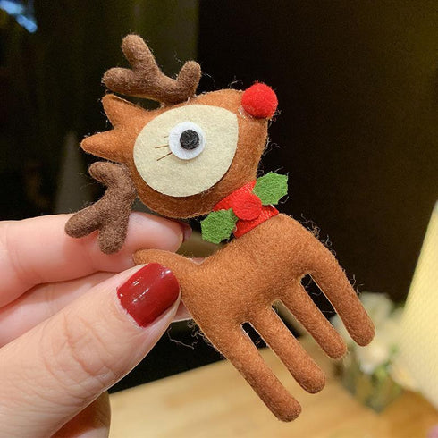 Christmas cartoon brooch