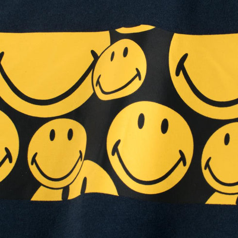 Summer boys smiley face printed short sleeves