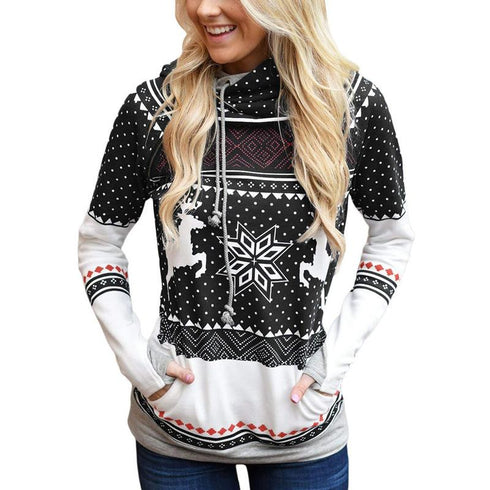 Christmas Themed Hooded Sweater